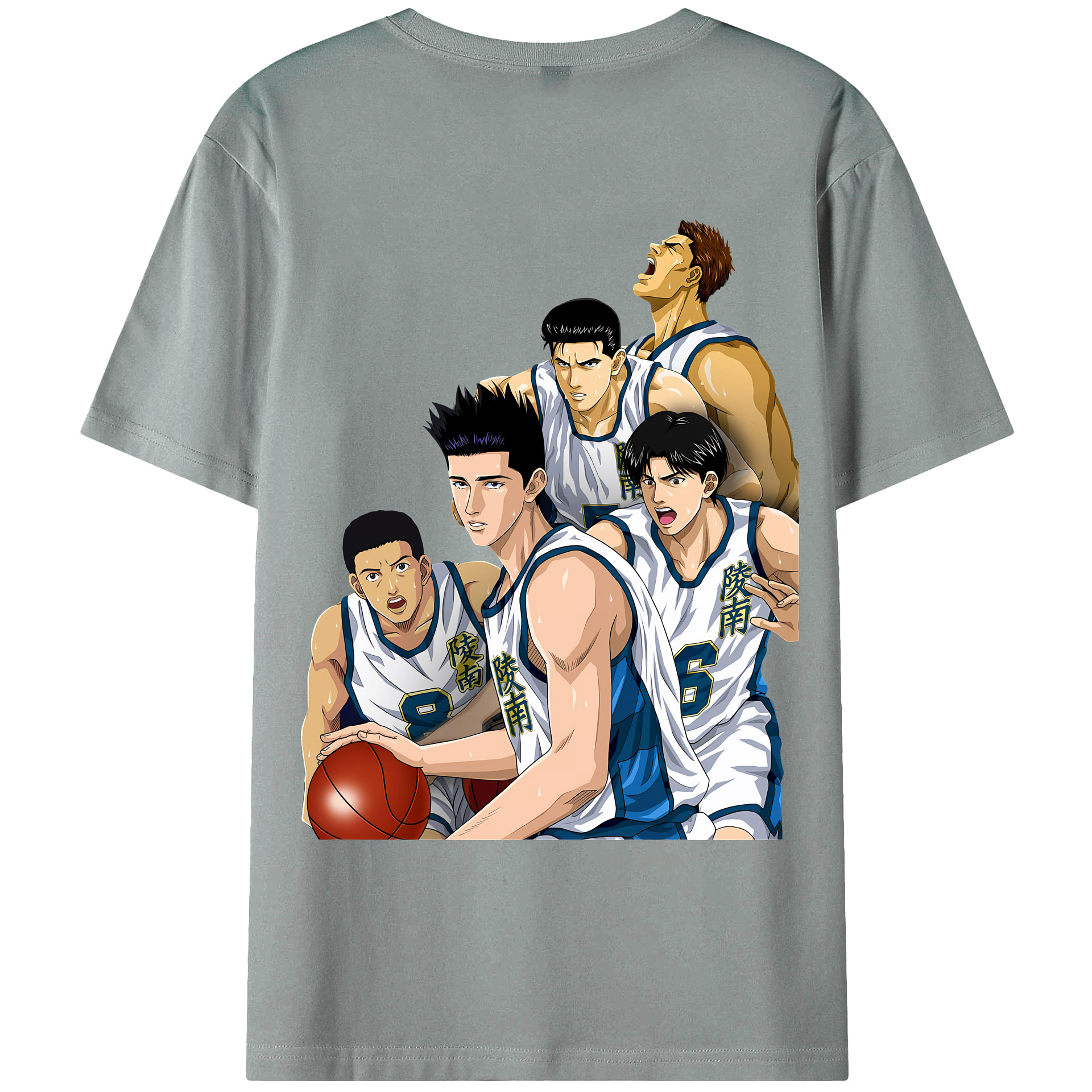 （画像用） SLAM DUNK／スラムダンク 綿100％ メンズ半袖Tシャツ（バックプリント） 通気性